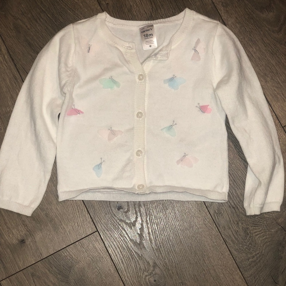 Butterfly cardigan, like new! Size 18 months